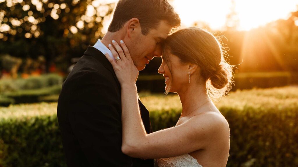 Wedding couple portrait Seven Branches Inn